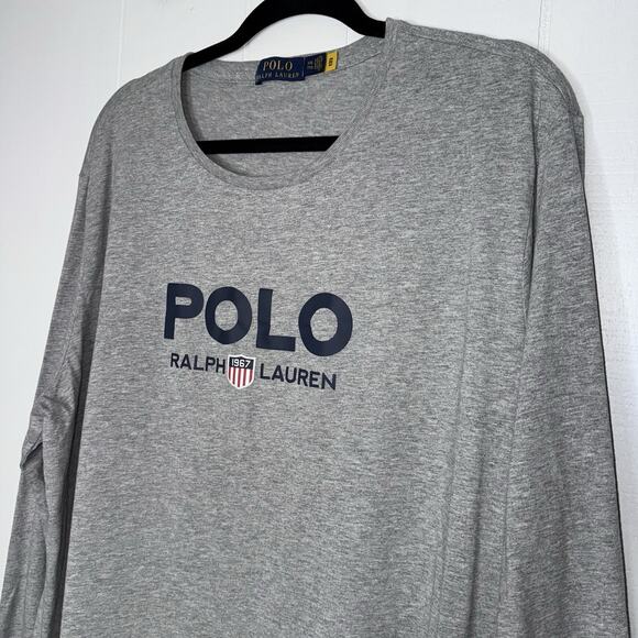 POLO Ralph Lauren Men’s Long Sleeve T Shirt Gray Size XXL - Picture 3 of 5